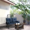 Outsunny Swing Glider Rocking Chair, Double Patio Bench, 2 Person Loveseat with Steel Frame, Cushions, Pillow Armrests - 3 of 4