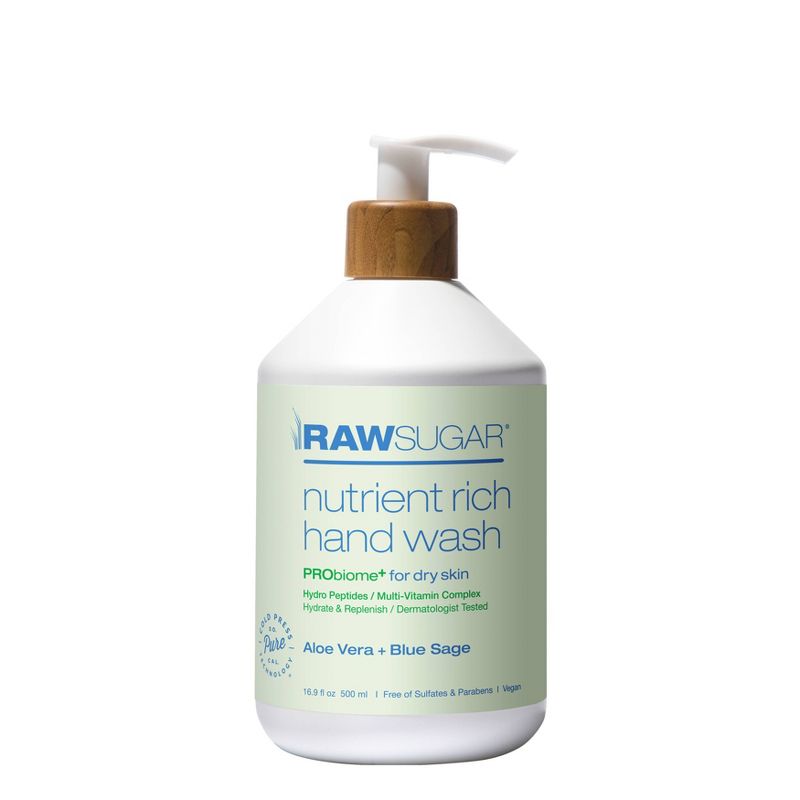 Raw Sugar Nutrient Rich Hand Wash - Aloe Vera + Blue Sage - 16.9 fl oz, 1 of 9