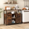 Tangkula Buffet Cabinet Kitchen Storage Cabinet with 3 Adjustable Shelves Anti-Tipping Kits & Push-To-Open Doors Industrial Sideboard for Dining Room - 2 of 4
