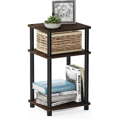 3-Tier End Table, Open Shelves Night Stand, Bedside Table, Toolless Assembly