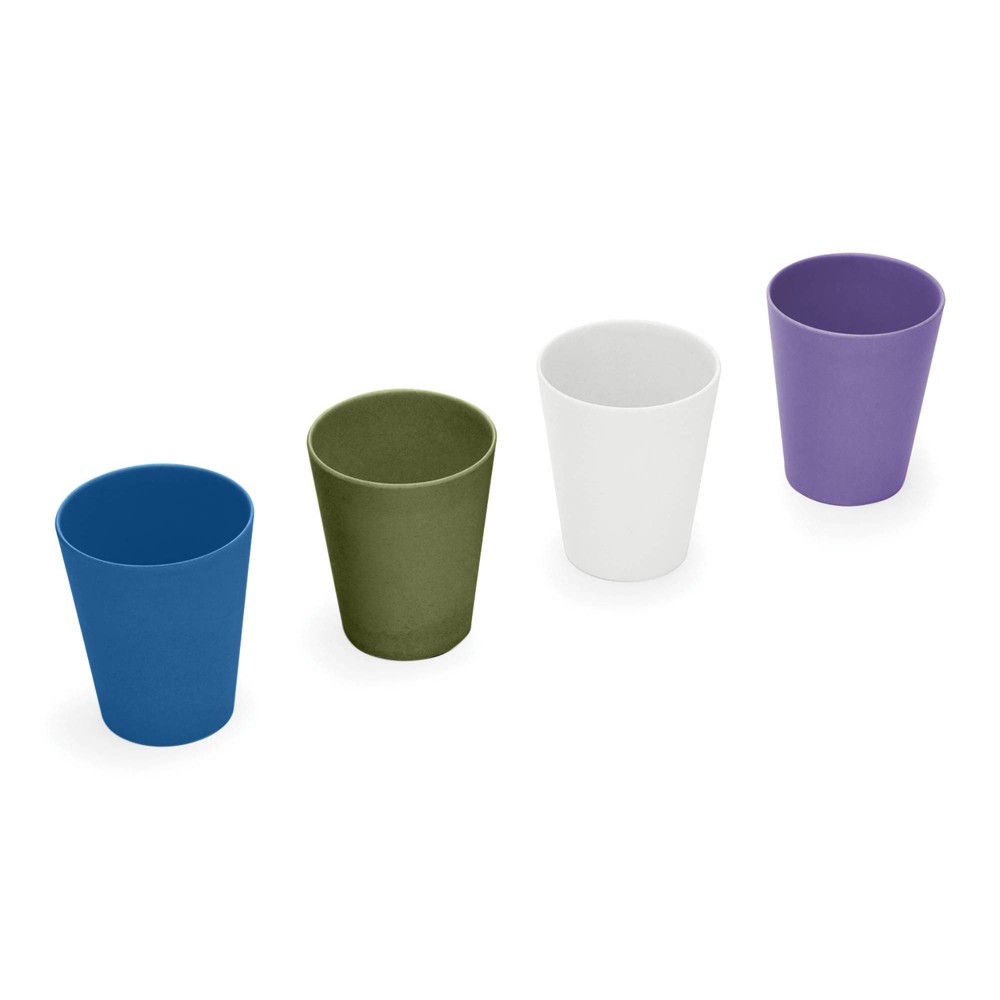 Photos - Glass Red Rover 8oz 4pk Bamboo Kids' Cups: BPA-Free, Dishwasher-Safe, Gray Drinkware for Toddlers & Babies