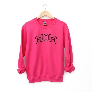 Simply Sage Market Women's Graphic Sweatshirt Embroidered Mom Varsity Outline - 1 of 3