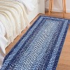 Acekool 9x12 Washable Area Rug, Modern Printed Braided Look, Non-Slip, Stain Resistant Large Brown Carpet for Bedroom, Living Room, Dining Room - 2 of 4