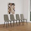NicBex 55" Dining Table Set for 4 Modern Wood Colour Dining Table Metal Base with 4 Chairs for Dining Room - 2 of 4