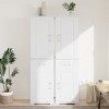 TIRAMISUBEST Tall Storage Cabinet with 4 Doors, Adjustable Shelf, Door Rack Design, Freestanding Bathroom Organizer with 2 Drawers - 3 of 4