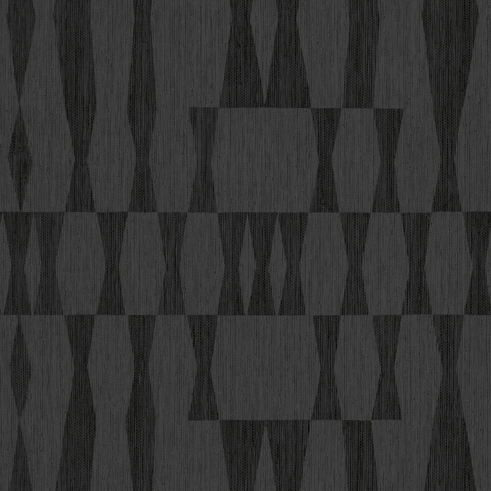 Photos - Wallpaper Tempaper & Co Faux Grasscloth Geo Removable Peel and Stick , Text