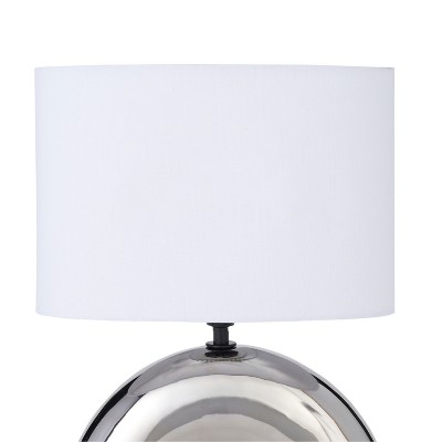 15" White Shade Chrome Arch Table Lamp for Kids