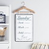 Farmhouse Words and text Metal Wall Decor White - Olivia & May: Laundry Room Guide, Iron Panel - 2 of 4