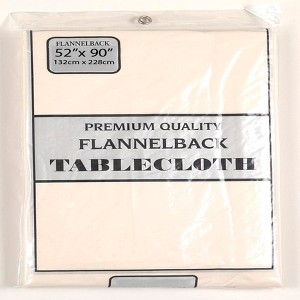 Carnation Home Fashions Vinyl Tablecloth with Polyester Flannel Backing - 52" x 90" - 1 of 1