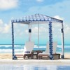 Outsunny Quick Beach Cabana Canopy Umbrella, 7.9' Easy-Assembly Sun-Shade Shelter with Sandbags, Cool UV50+ Fits Kids & Family - image 3 of 4