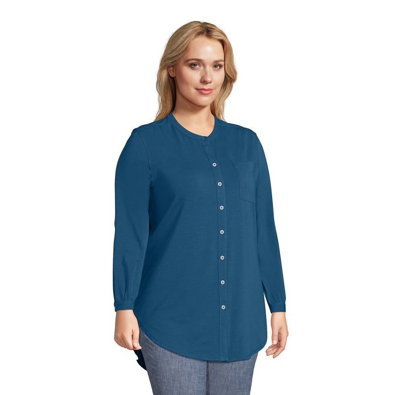 Lands' End Women's Long Sleeve Jersey A-line Tunic, 5 of 6