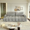 90.2'' Teddy Fabric 3-in-1 Convertible 4-Seater Sofa Bed with Hidden Storage and Deep Seats - 4 of 4