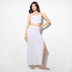 Women's Rose Pointelle Sweater Maxi Skirt - Wild Fable™ - 1 of 3