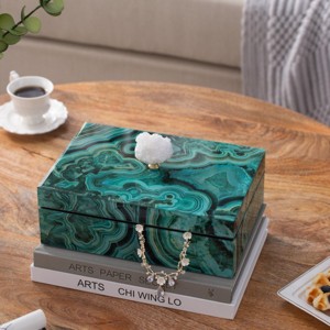 Marbled Jewelry Box, Jewelry Cabinet, Jewelry Box For Women-Cuddlewood - 1 of 4