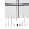 VCNY 50"x60" Leena Plaid Fringe Throw Blanket Black/White: Hypoallergenic, Machine Washable, Acrylic - 4 of 4