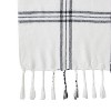 VCNY 50"x60" Leena Plaid Fringe Throw Blanket Black/White: Hypoallergenic, Machine Washable, Acrylic - image 4 of 4