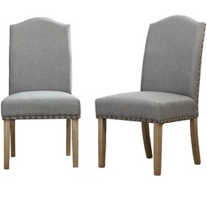 NicBex Set of 2 Dining Chair Modern Nailhead Trim Upholstered Side Chair with Solid Wood Legs for Kitchen,Dining Room - 1 of 4