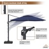 CASAINC 11 ft. Square Cantilever Patio Umbrella with Solar Powered Lights (without base) - 3 of 4