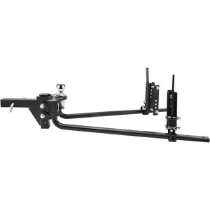 VEVOR Weight Distribution Hitch, 1,500 lbs Weight Distributing Hitches Kit with Sway Control for Trailer, 2-In Solid Steel Shank, Black - 1 of 4