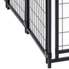 Lucky Dog 8ft x 4ft x 6ft Large Outdoor Dog Kennel Playpen Crate with Heavy Duty Welded Wire Frame and Waterproof Canopy Cover, Black (3 Pack) - 4 of 4