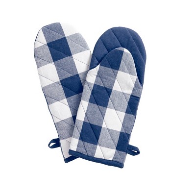 Elrene Farmhouse Living Buffalo Check Oven Mitt Pair - 13" x 6" - Elrene Home Fashions