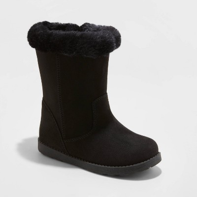 black fur boots for toddlers