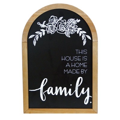 VIP Wood 20.5 in. Black Family Sign
