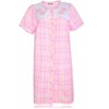 JEFFRICO House Dresses for Women with Pockets - Lightweight Breathable Short Sleeve Muumuu & Nightgowns - Snap Front Housecoat and Dusters - 3 of 4