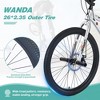NAYSAYE Bicycle Freestyle Kids Bike Double Disc Brakes 26 Inch for Boys and Girls for Outdoors, Silver, 68.8"*26.77"*47.6" - 3 of 4