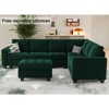 Belffin Modular Velvet Tufted L Shaped Sofa Couch with Storage Ottoman 7-Seater - 2 of 4