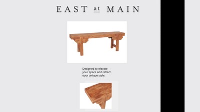 Ellen Natural Brown Handcrafted Mindi Wood Bench