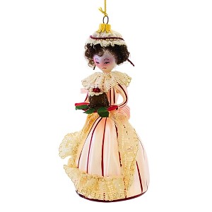 De Carlini Italian Ornaments 5.5 Inch Lulu Sugarbaker Christmas Tree Ornament , Christmas Decor Italian Glass Lady (1PC) - 1 of 4