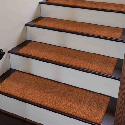 BAGOKIE 15PCS Non-Slip Carpet Stair Treads 8"x30" Mats Indoor for Wooden Steps