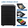 NicBex 3 Drawer Mobile File Cabinet with Lock,Under Desk Office Storage File Cabinet for Home Office,Fully Assembled Except for Wheels,Black - 4 of 4