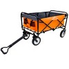 CAVINAS Collapsible Foldable Wagon Cart with Strapping System, Beach Cart with All-Terrain Wheels, Wagon for Camping, Gardening - 2 of 4
