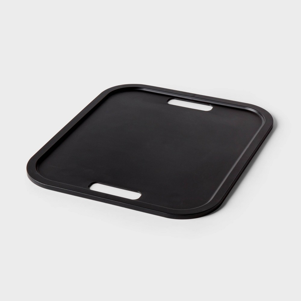 Decorative Plastic Lid Black - Brightroom™: BPA-Free Storage Bin Lid, Universal Placement, Cut-Out Handles, 14.72"x12.52"