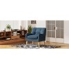 Okak Fabric Accent Chair Button-Tufted Club Chair with Comfy Upholstered Elegant Armchair with Birch Wood Legs for Living Room Bedroom - 4 of 4
