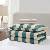 Nestl Comforter Set, 7pc Bed in a Bag, Modern Comforter Sets with Sheets, Striped Design Bed Set - 4 of 4