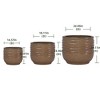 Wooakway 22" Dia Outdoor Indoor Ceramic Planter Pot Decorative Planter with Drainage Hole Patio Flower Pot - 4 of 4