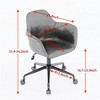 Upholstered Mid-Century Modern Office Chair, Rolling Swivel Height Adjustable Ergonomic Chair, Back Support Home Office Desk Chair for Living, Study - 4 of 4