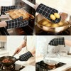 REGALWOVEN Soft Oven Mitts, Heat-Resistant Cooking Gloves, Thick Cotton Lining, Gripping for Baking, Grilling, Kitchen Mitts Set of  2 - 2 of 4