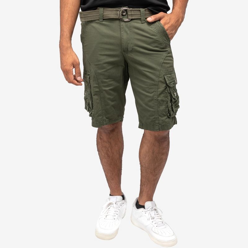 X RAY Men's Belted 12.5" Inseam Knee Length Cargo Shorts (Big & Tall), 1 of 7