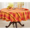 Saro Lifestyle Harvest Design Tablecloth, Terracotta, 72" Round - 3 of 4