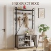 Hall Tree with Bench and Storage, 3-In-1 Entryway Coat Rack & Shoe Bench Organizer for Hallway - 3 of 4