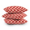 Deny Designs Cuss Yeah Designs Red and Pink Checker Pattern 20"x20" Indoor Throw Pillow - 4 of 4