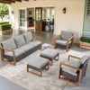 Buenhomino 5PC Outdoor Patio Conversation Set with Ottoman - 2 of 4