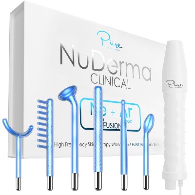 Photo 1 of (READ FULL POST)  NuDerma Clinical Skin Therapy Wand - Portable Handheld High Frequency Skin Therapy Machine w 6 FUSION Neon + Argon Wands - Natural Acne Treatment