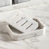 Aoibox Resin Marble-Like Texture Soap Dish with Double Layer Drainage, Removable Top Tier for Easy Cleaning, Anti-Slip Silicone Pads - 4 of 4