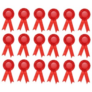 Unique Bargains Blank Rose Knot Award Ribbon for DIY Party Wedding Competition 18 Pcs - 1 of 3