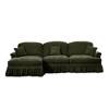 L-Shaped Sectional Sofa with Flared Arms, Skirt & Ottoman - 3 of 4